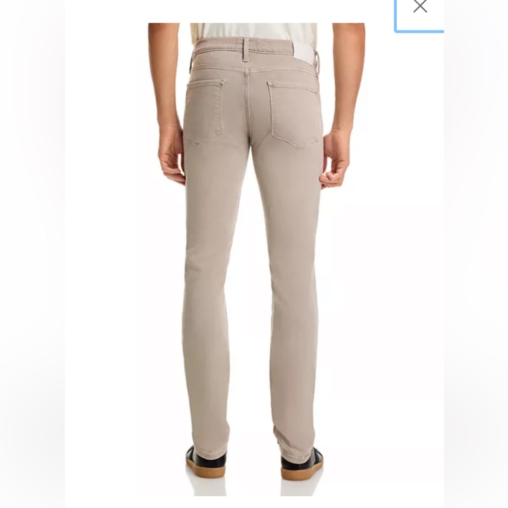 Paige Transcend Beige slim Straight-Leg Pants sz 36